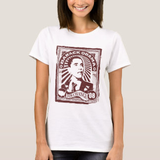 Obama Stamp (roze) T-shirt