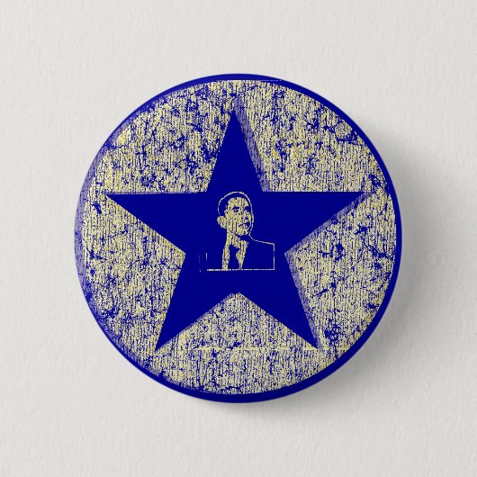 OBAMA STAR-BUTTON RONDE BUTTON 5,7 CM (Voorkant)