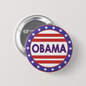 Obama Stars&Stripes Cirkel Ronde Button 5,7 Cm (Voorkant /achterkant)