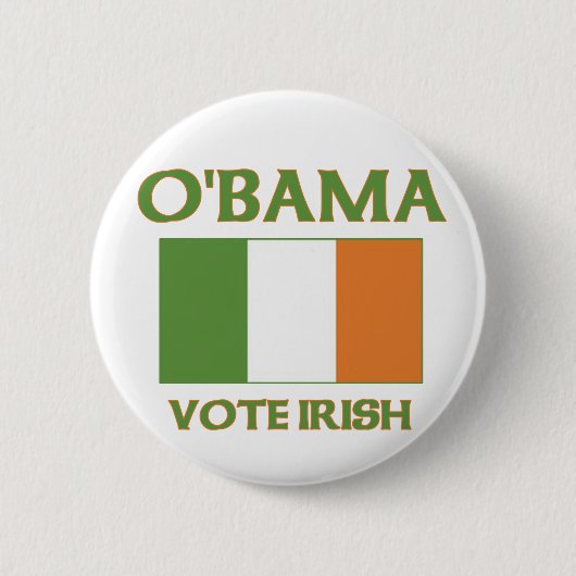 Obama stem Ierse knop Ronde Button 5,7 Cm (Voorkant)