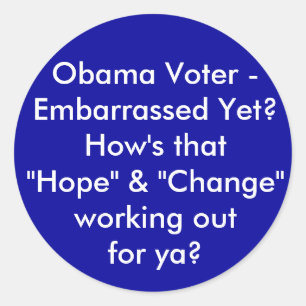 Obama stemmer - al in verlegenheid gebracht? Hoe i Ronde Sticker