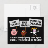 Obama stemt briefkaart (Voorkant / Achterkant)