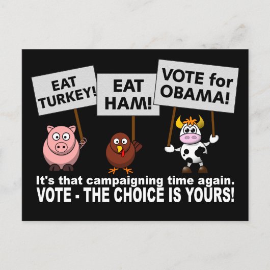 Obama stemt briefkaart (Voorkant)