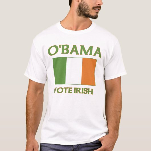 Obama stemt Iers tegen shirten T-shirt (Voorkant)