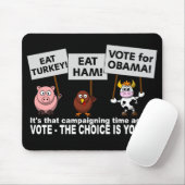 Obama stemt mousepad muismat (Met muis)