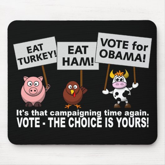 Obama stemt mousepad muismat (Voorkant)
