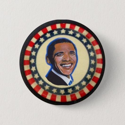 Obama sterren&strepen ronde button 5,7 cm (Voorkant)