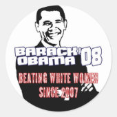 OBAMA-STICKER RONDE STICKER (Voorkant)