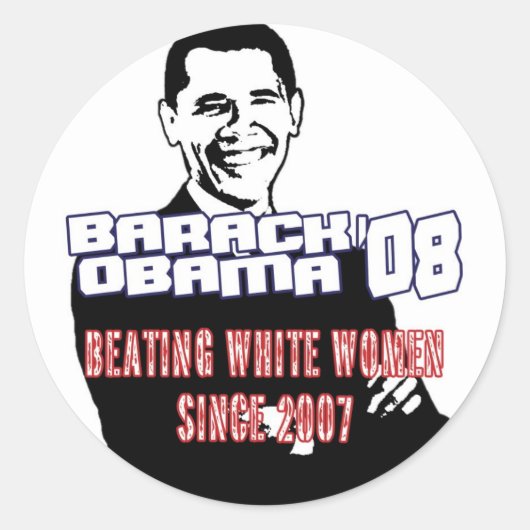 OBAMA-STICKER RONDE STICKER (Voorkant)