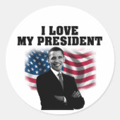 OBAMA STIKER RONDE STICKER (Voorkant)
