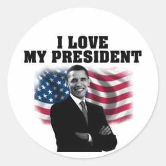 OBAMA STIKER RONDE STICKER