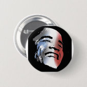 Obama StStripe 3black Ronde Button 5,7 Cm (Voorkant /achterkant)