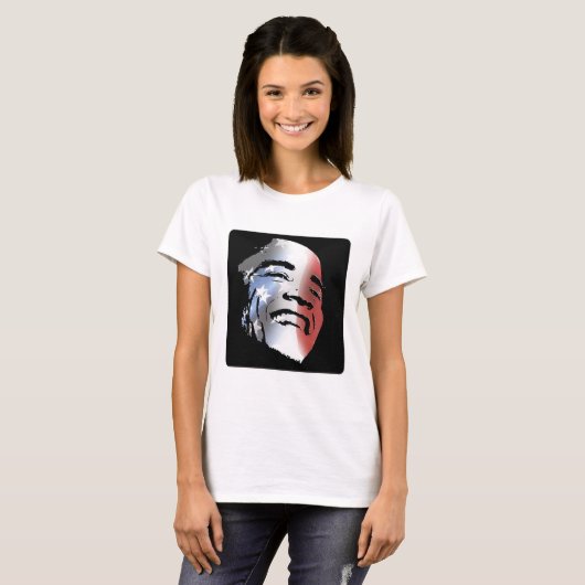 Obama StStripe 3black T-shirt (Voorkant volledig)