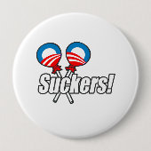 Obama Suckers! Ronde Button 4,0 Cm (Voorkant)