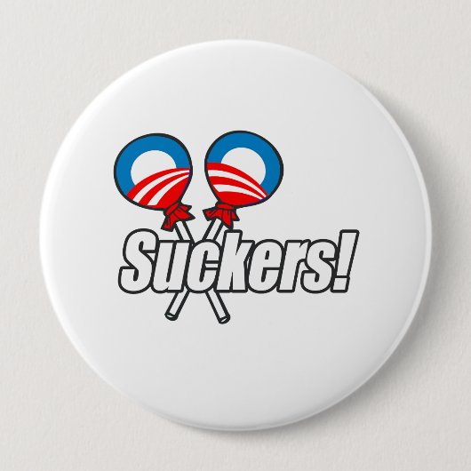 Obama Suckers! Ronde Button 4,0 Cm (Voorkant)