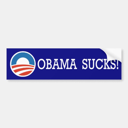 OBAMA SUCKS! BUMPERSTICKER (Voorkant)