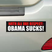 Obama Sucks Bumpersticker (Op auto)