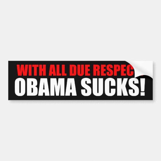 Obama Sucks Bumpersticker (Voorkant)
