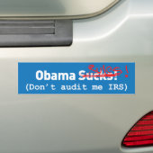 Obama Sucks! fout. Regels! Bumpersticker (Op auto)