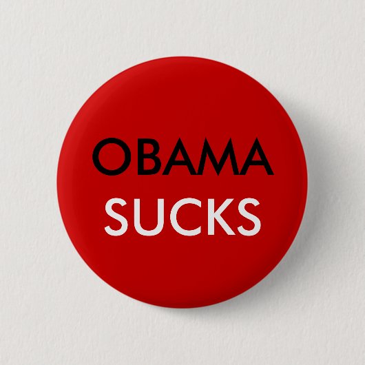 OBAMA, SUCKS RONDE BUTTON 5,7 CM (Voorkant)