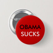 OBAMA, SUCKS RONDE BUTTON 5,7 CM (Voorkant /achterkant)