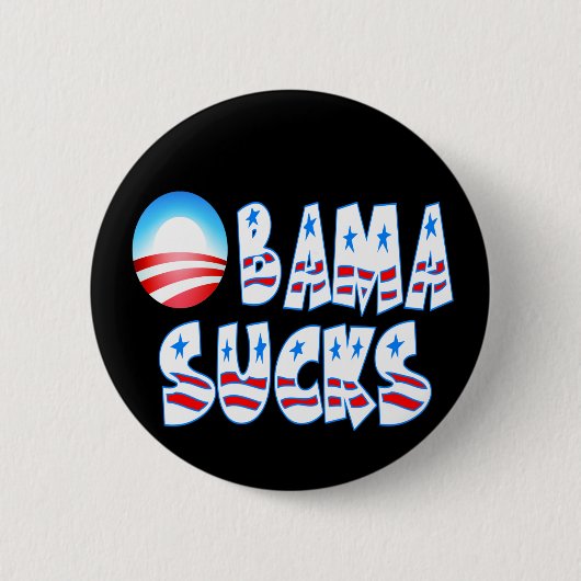 Obama Sucks Ronde Button 5,7 Cm (Voorkant)