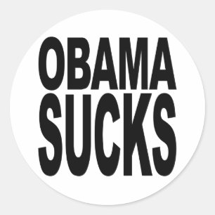 Obama Sucks Ronde Sticker
