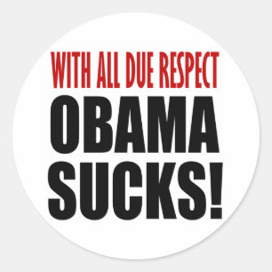Obama Sucks Ronde Sticker
