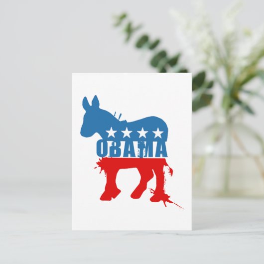 Obama T-shirt Briefkaart (Staand voorkant)