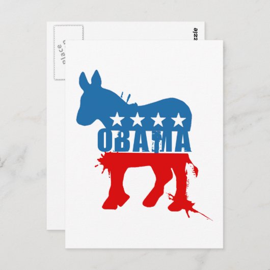 Obama T-shirt Briefkaart (Voorkant / Achterkant)
