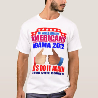 Obama T-Shirt: Obama 2012 - Eerbiediging T-shirt