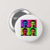 Obama T-shirt Ronde Button 5,7 Cm (Voorkant /achterkant)