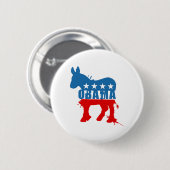 Obama T-shirt Ronde Button 5,7 Cm (Voorkant /achterkant)