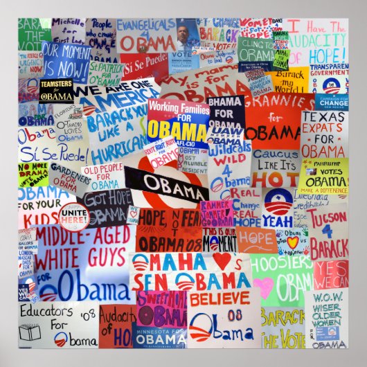 Obama tekent vanuit het hele land poster (Voorkant)