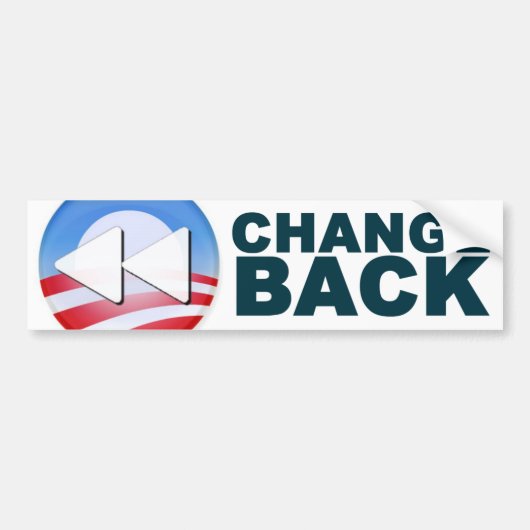 Obama: Terug wijzigen Bumpersticker (Voorkant)