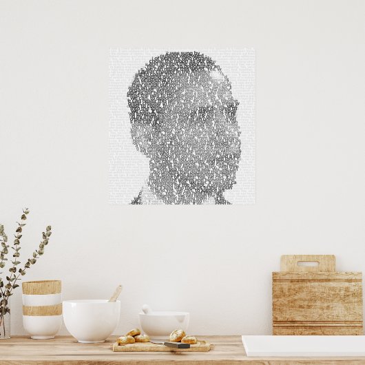 Obama "Text-Art"-poster Poster (Keuken)