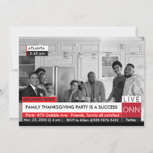 Obama Thanksgiving-feest Breaking TV-nieuwswaarde Kaart