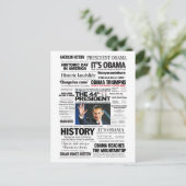 Obama: The 44th President Headline Collage Briefkaart (Staand voorkant)