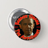 Obama The AntiChristus Ronde Button 5,7 Cm (Voorkant /achterkant)