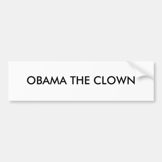 OBAMA THE CLOWN "STICKER" BUMPERSTICKER (Voorkant)