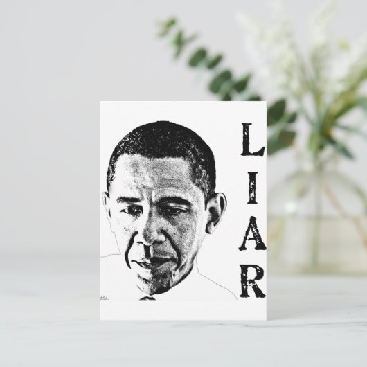 Obama the Liar Briefkaart (Staand voorkant)