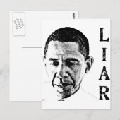 Obama the Liar Briefkaart (Voorkant / Achterkant)
