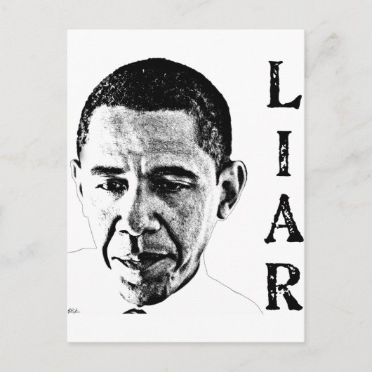 Obama the Liar Briefkaart (Voorkant)
