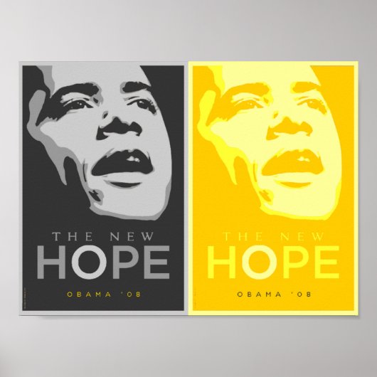 Obama - The New Hope Black en Gold Poster (Voorkant)
