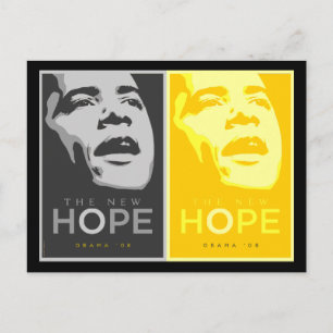 Obama - The New Hope Black & Gold Briefkaart