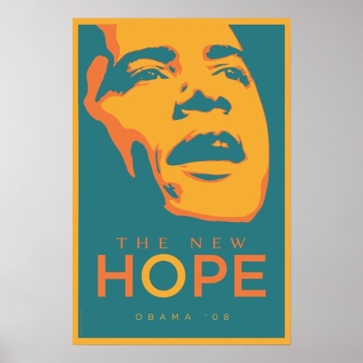 OBAMA: The New Hope_Blauwgroen Poster (Voorkant)