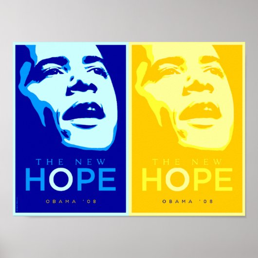 Obama - The New Hope Blue & Gold Poster (Voorkant)