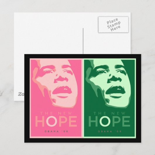 Obama "The New Hope" Briefkaart (Voorkant / Achterkant)