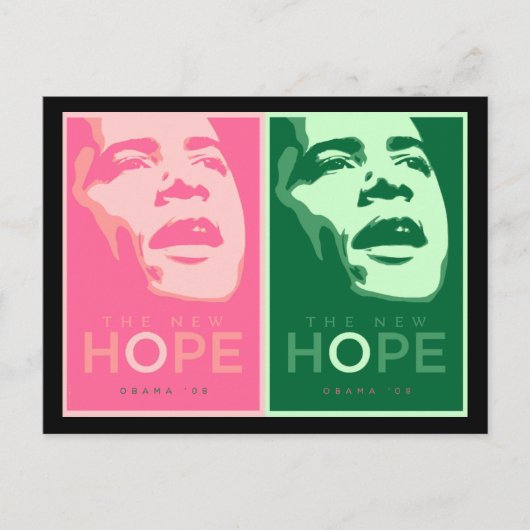 Obama "The New Hope" Briefkaart (Voorkant)