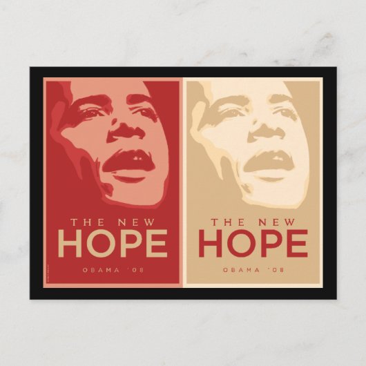 Obama 'The New Hope'-Briefkaart Briefkaart (Voorkant)